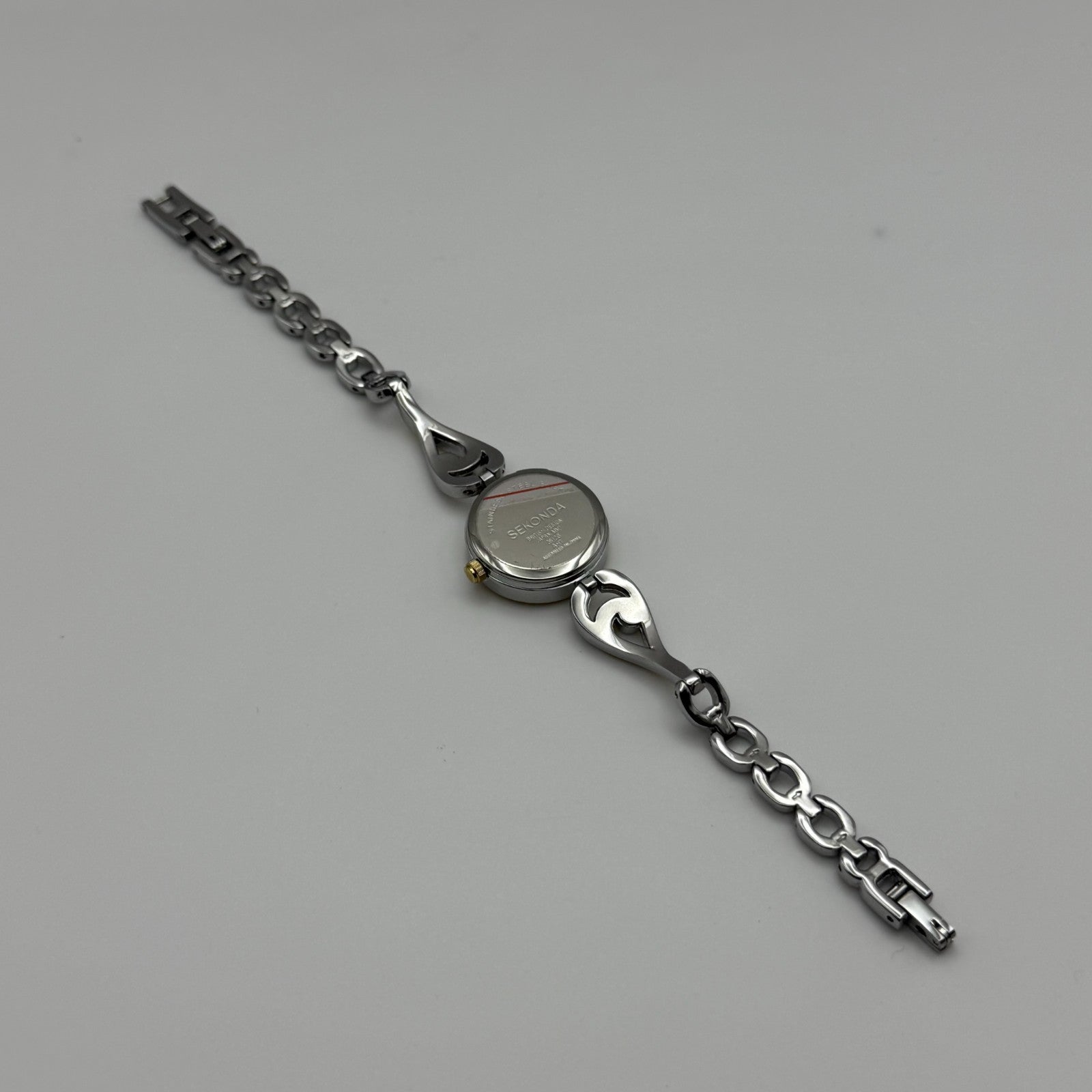 22mm Working Ladies Sekonda Two Tone Jewelled Quartz Japan Watch 6.75 Inches