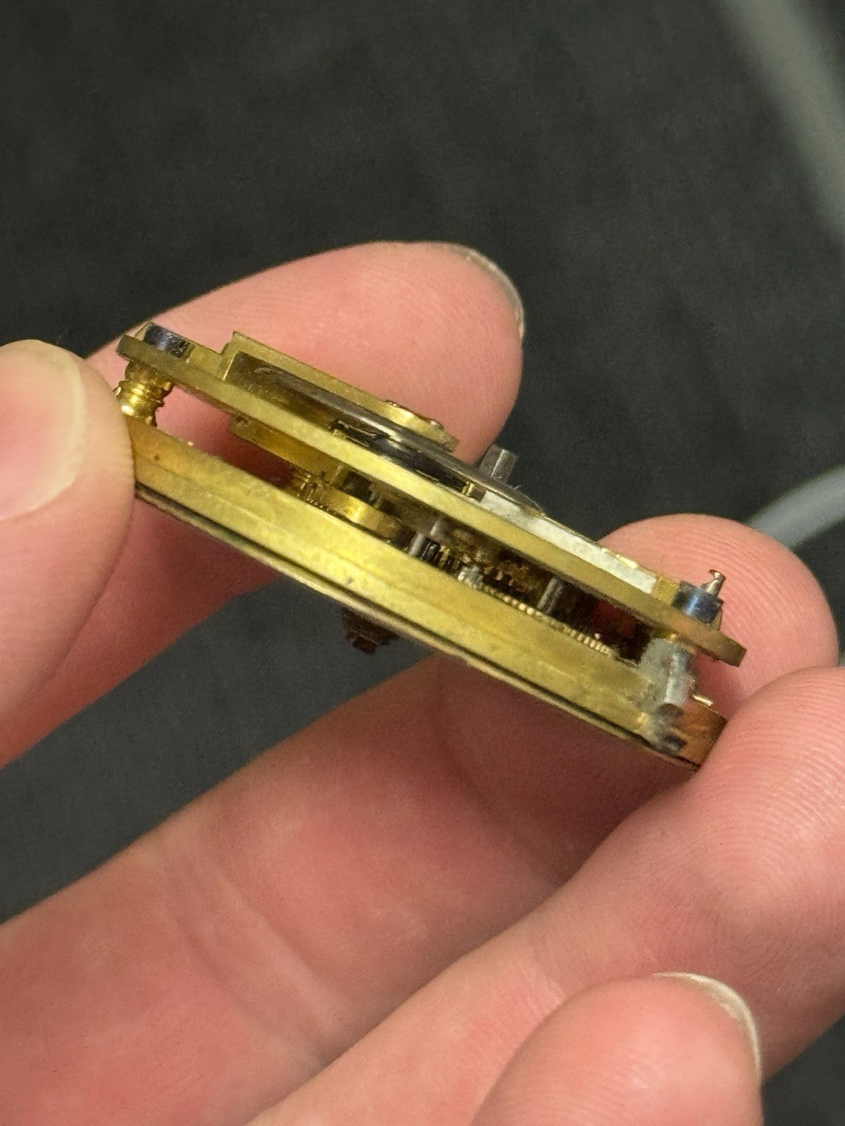 43mm Antique Unusual Nugent Wells & Son Newport Pocket Watch Movement PARTS