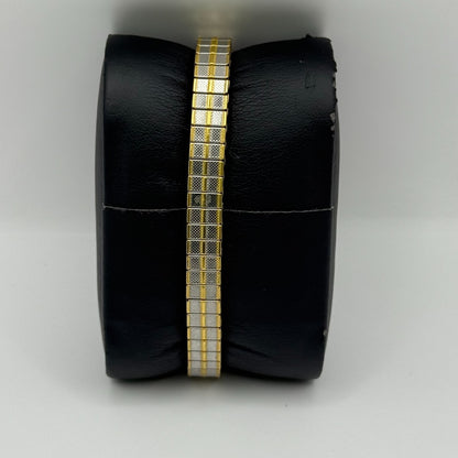 Philip Mercier Ladies Quartz Watch Two Tone Stretch Band Working 19mm