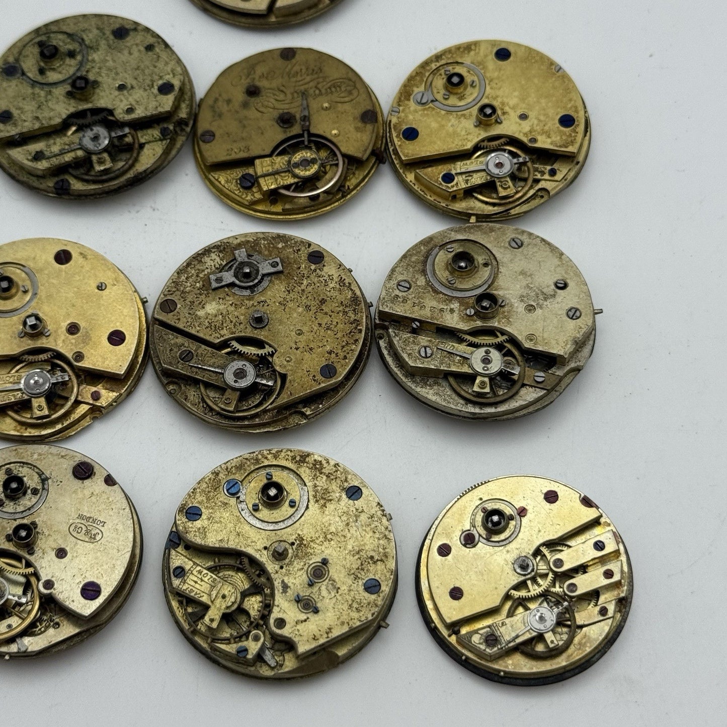 Bundle Mixed Antique / Vintage Pocket Watch Movements Joblot PARTS REPAIR SPARES