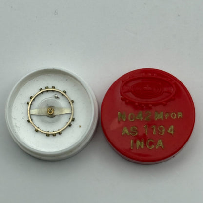 AS 1194 Balance Wheel Complete And Spring Inca 42 M Watch Movement Parts NOS
