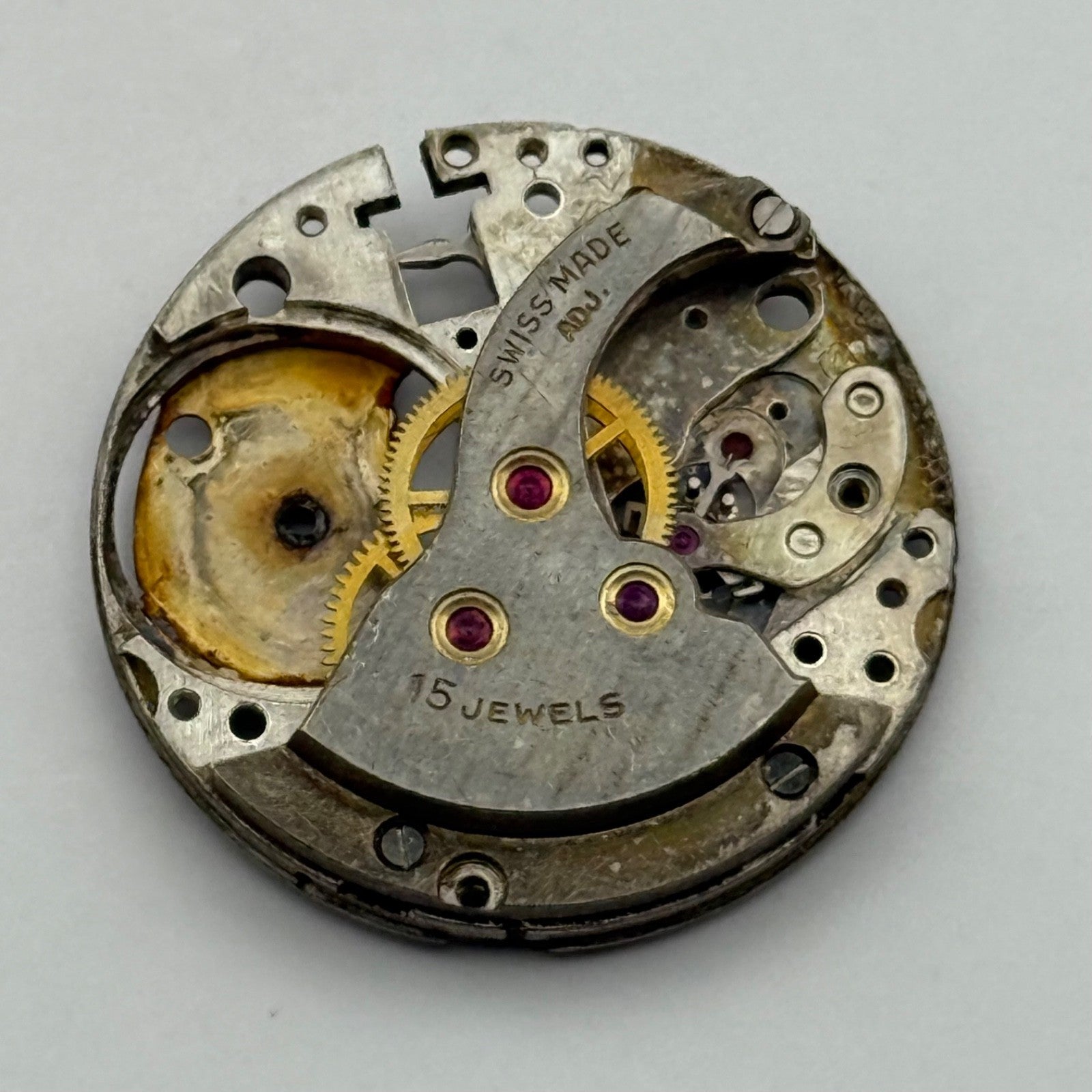 AS 1187/94 Watch Movement Manual Wind Vintage Swiss Incomplete Parts 23.6mm