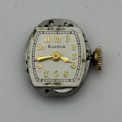 13.1mm Running Vintage Ladies Bulova 5AD Manual Wind Swiss Watch Movement PARTS