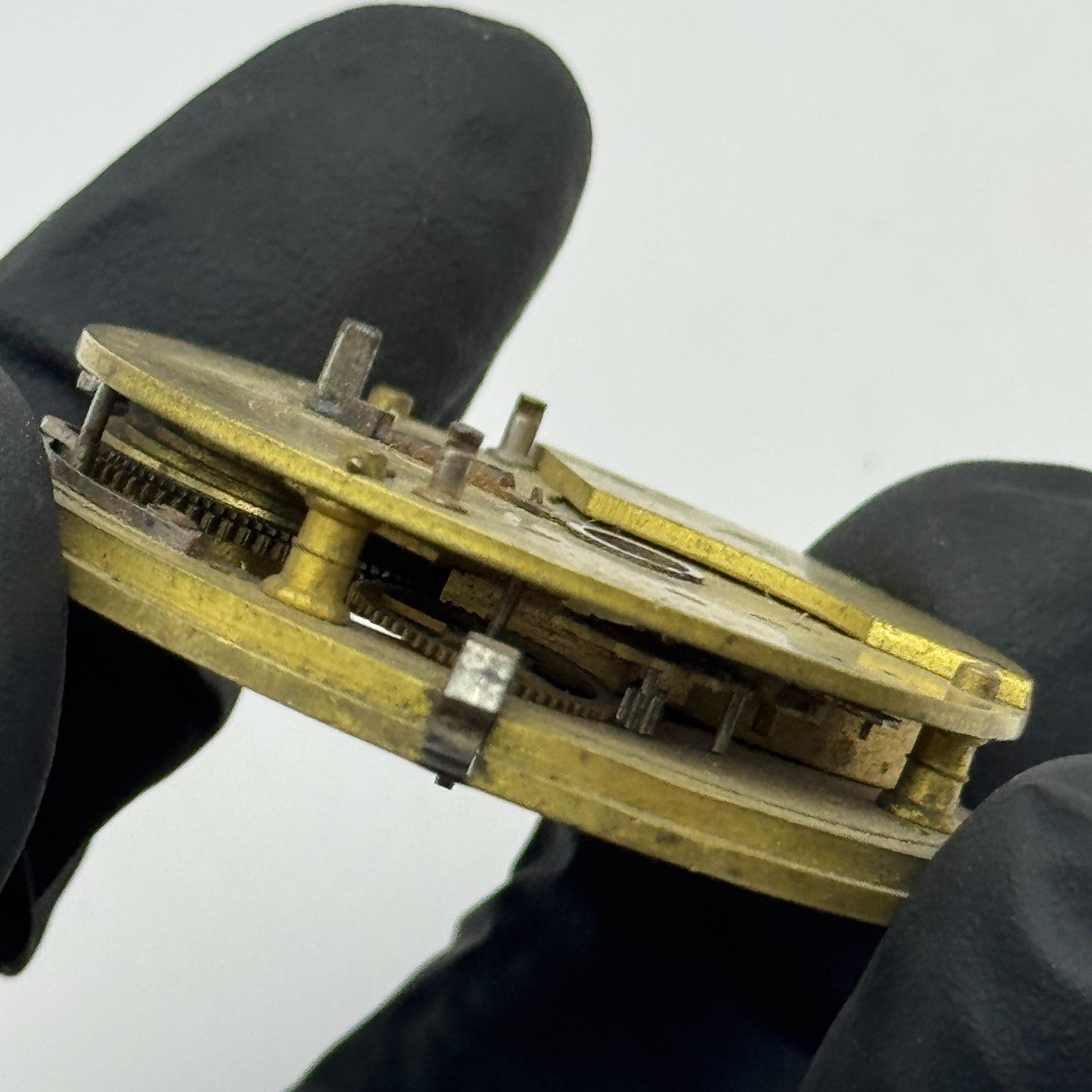 Fusee Pocket Watch Movement Antique English Key Wound Parts Repair Spares 46.4mm