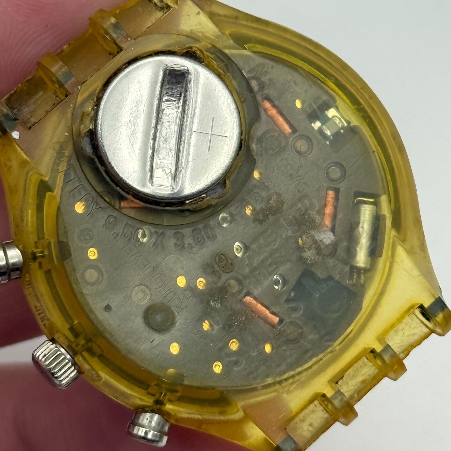 37.4mm Vintage 1996 Swatch Shiny Start SCK407 Chronograph Watch UNTESTED PARTS