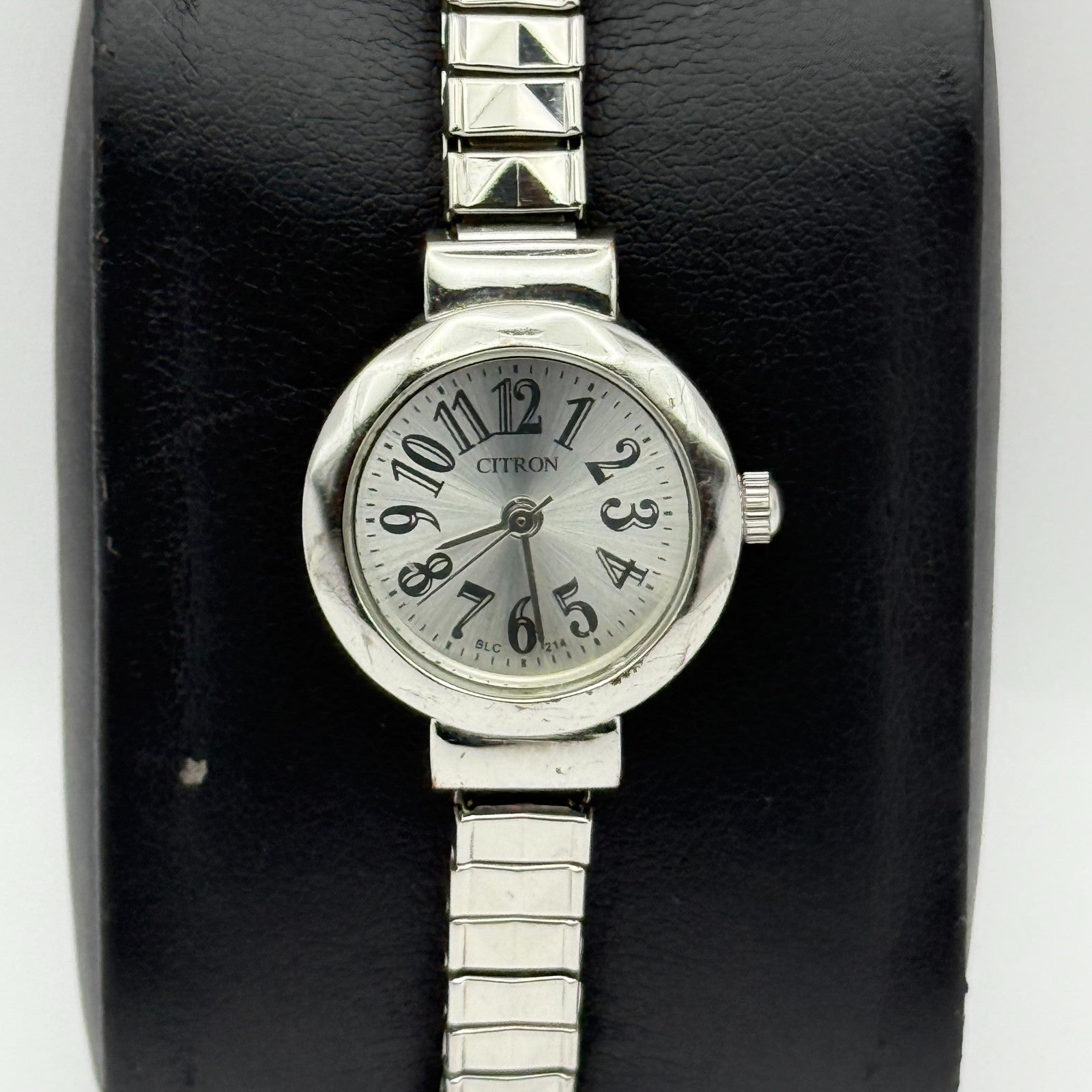 Citron Ladies Quartz Watch Silver Tone Expandable Band Steel Working 21mm