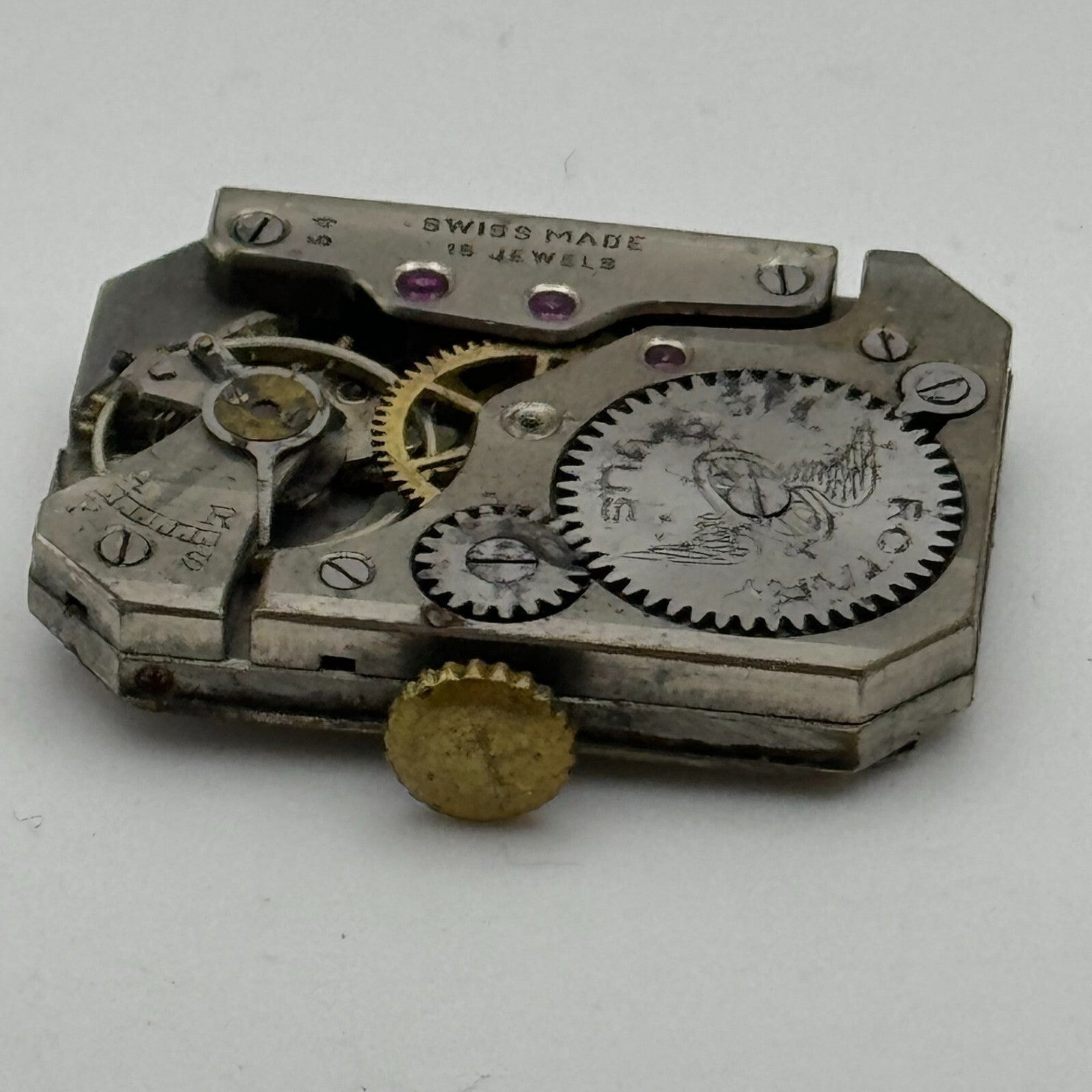 20.5mm Running Rotary Maximus Cal 54 Tank Watch Movement Manual Wind PARTS