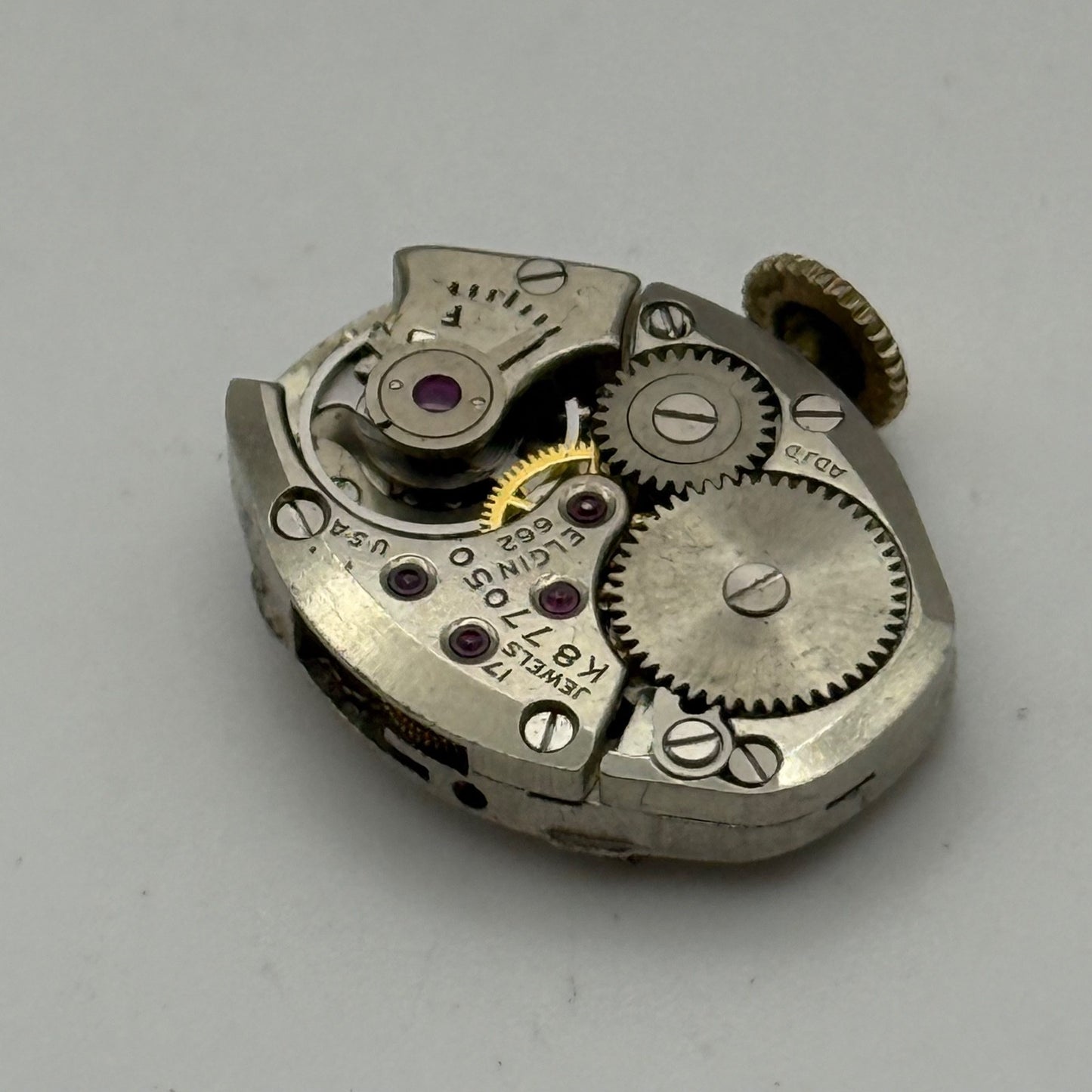 Elgin 662 Watch Movement 17 Jewels USA Vintage American Parts Repair 14.3mm