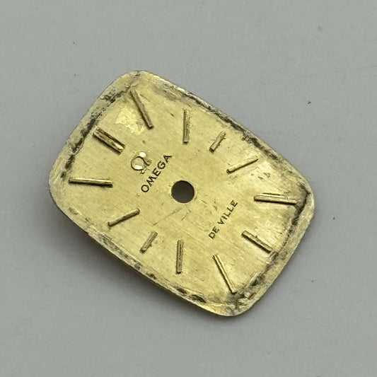 12.5mm x 16.5mm Omega De Ville Rectangle Ladies Wristwatch Dial Spares Parts