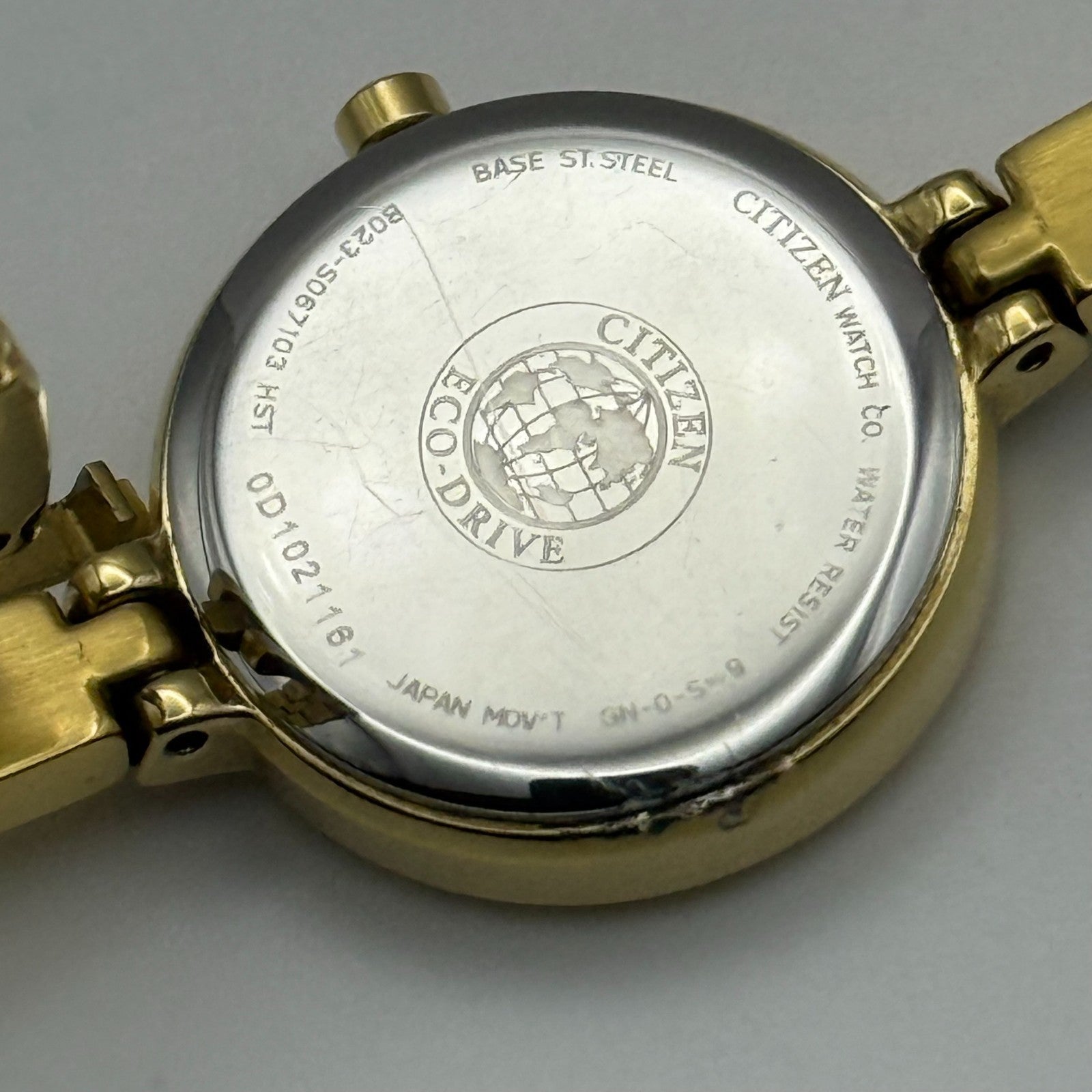 Citizen Eco-Drive Ladies Quartz Watch MOP Dial Gold Tone Japan 21mm PARTS REPAIR