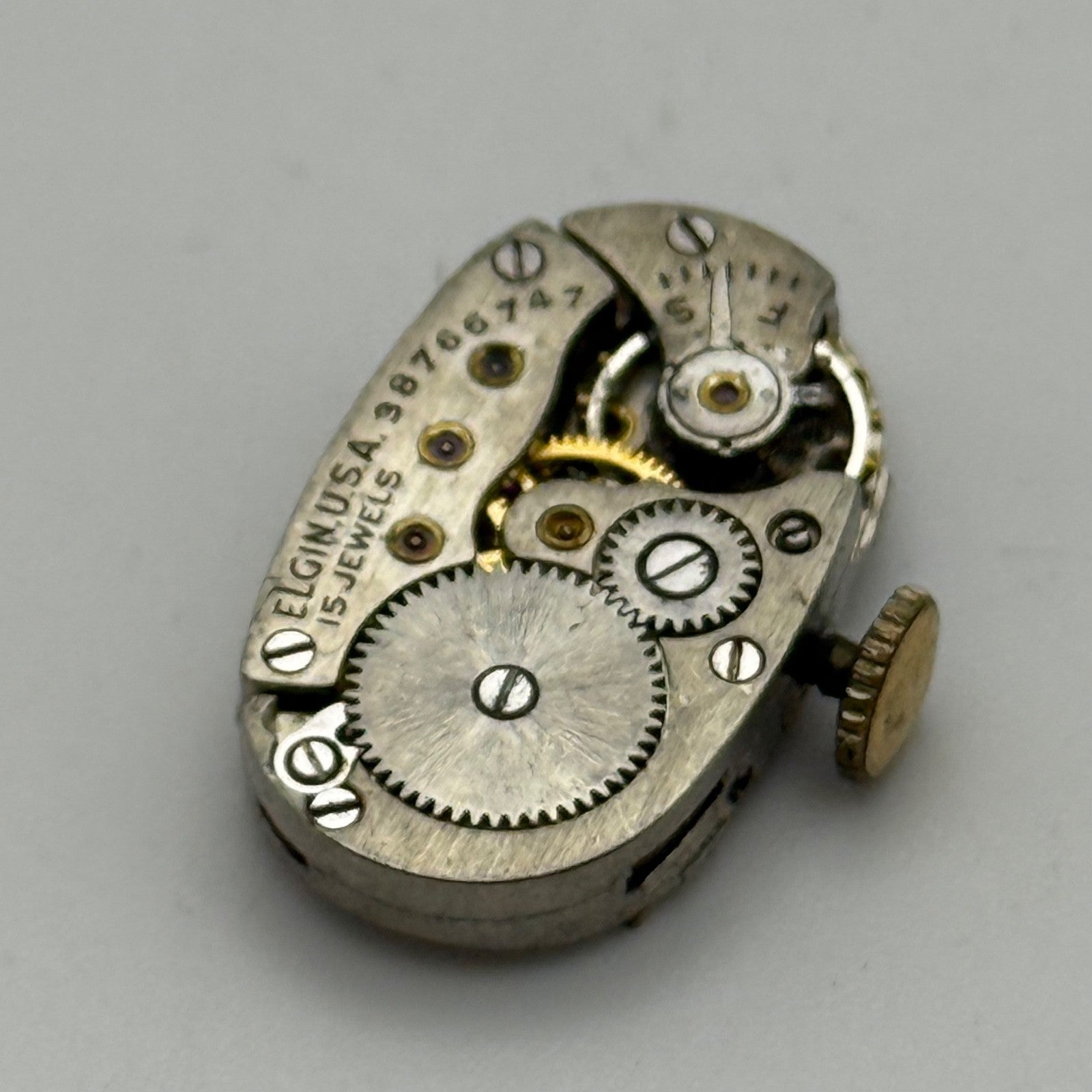 Elgin Grade 541 Model 2 Watch Movement 1940 Vintage 21/0s American Parts Repair