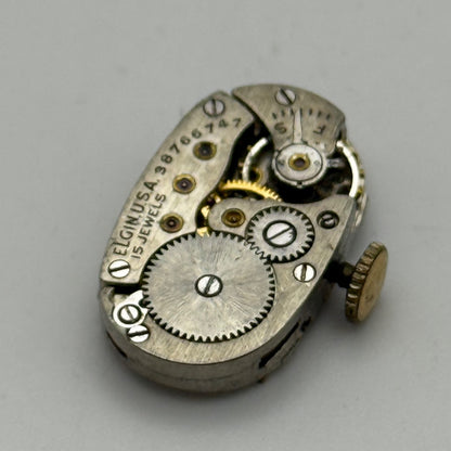 Elgin Grade 541 Model 2 Watch Movement 1940 Vintage 21/0s American Parts Repair