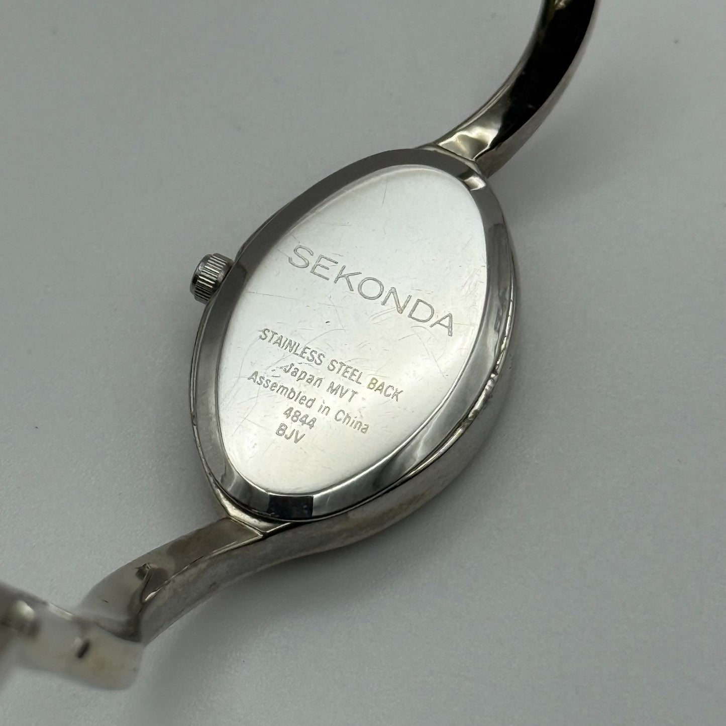 Sekonda Ladies Quartz Watch Crystal Accents Silver Tone Bracelet Working 17mm