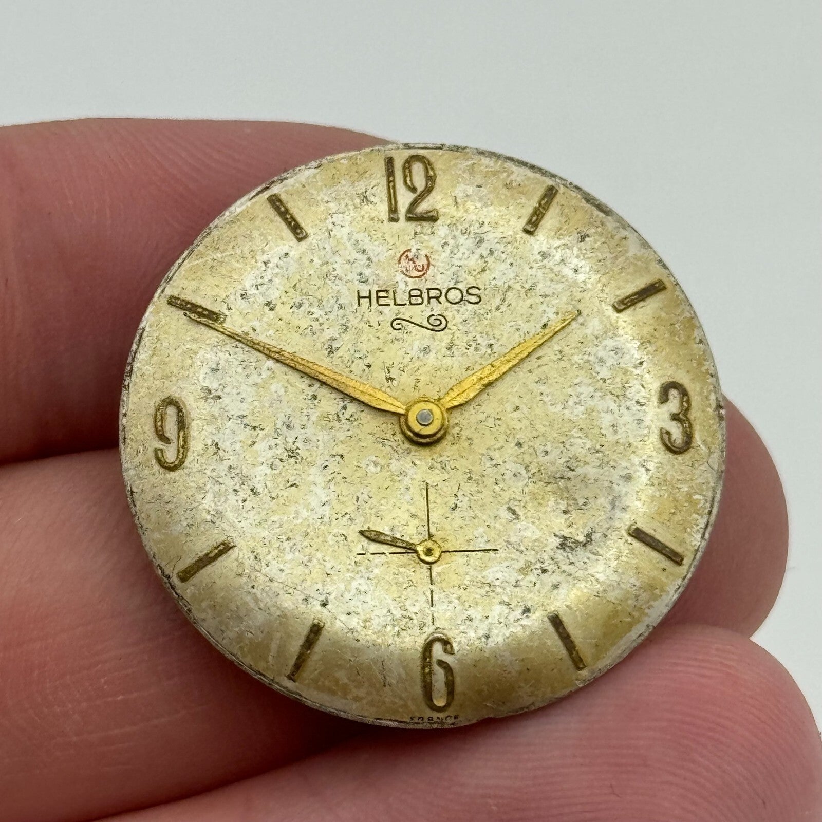 25.9mm Helbros PS32 Manual Wind Swiss 7 Jewels Watch Movement Vintage PARTS