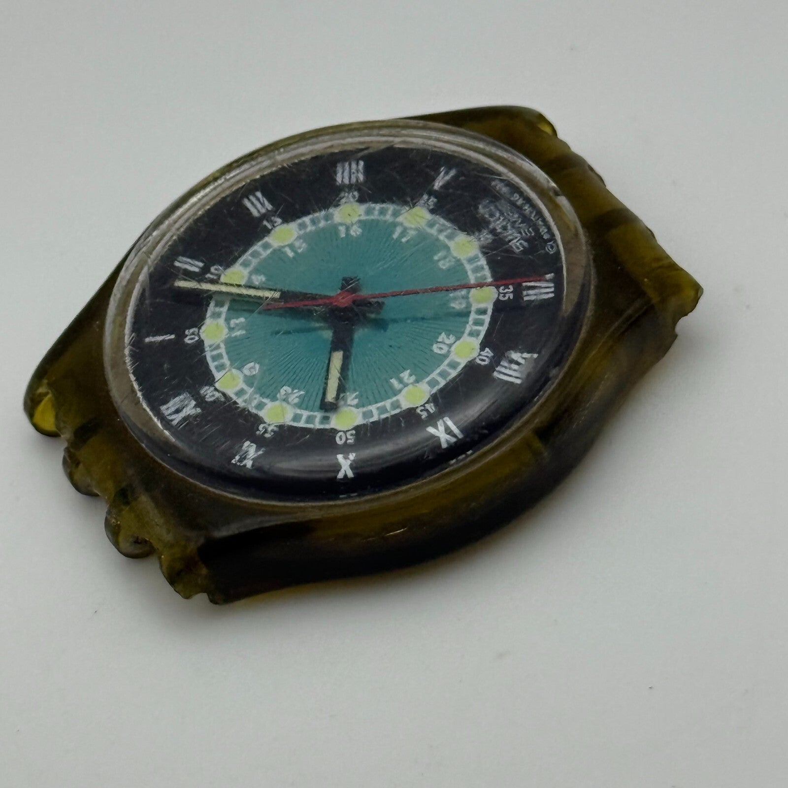 33mm Vintage 1992 Swatch Screw Driver 24 Hour Quartz Watch UNTESTED PARTS REPAIR