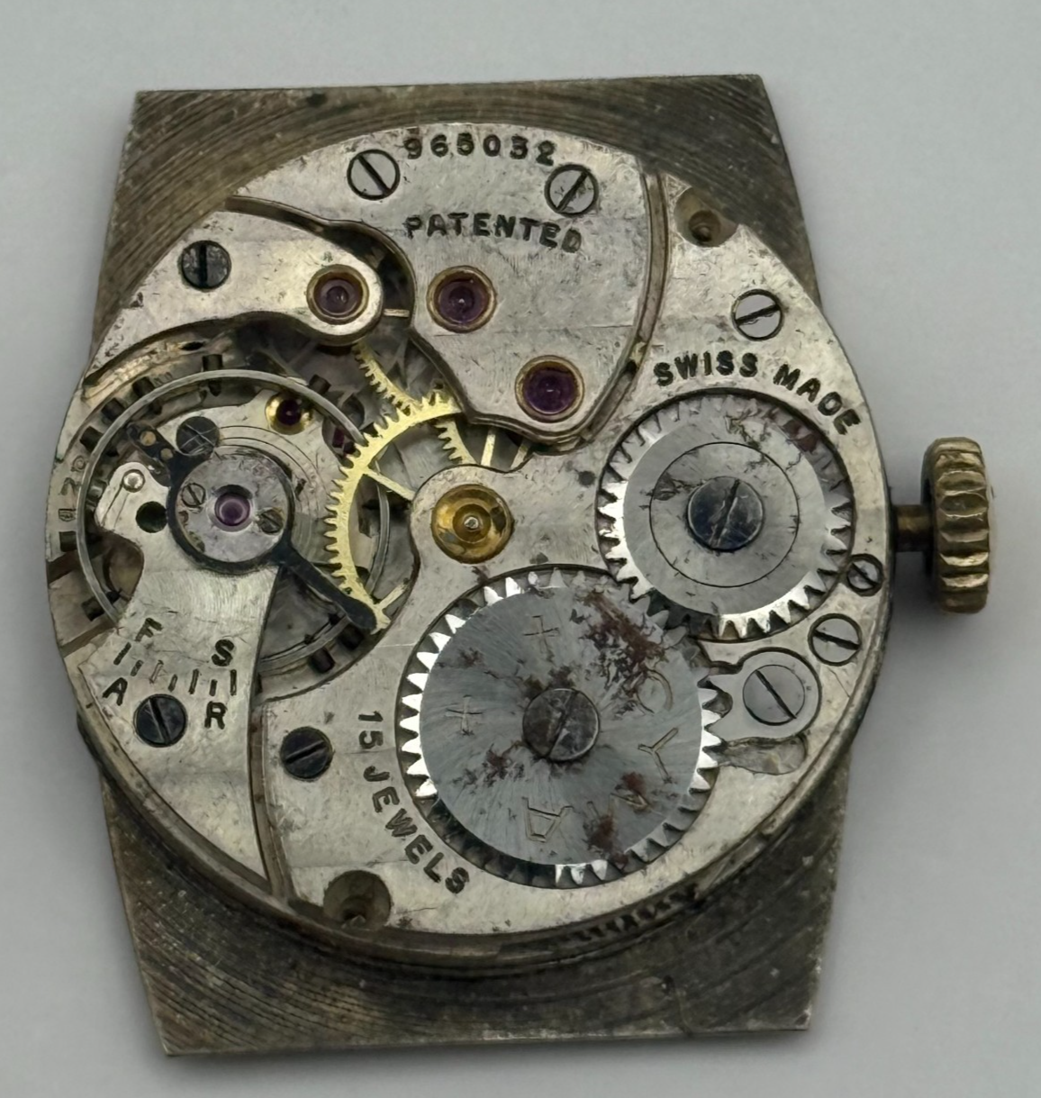 Cyma REF 032B Watch Movement Manual Wind Vintage Swiss 15 Jewels Repair 26.1mm