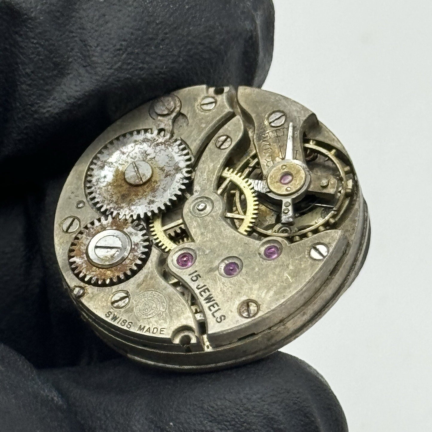 24.9mm Military Dial Dreadnought Watch Movement Swiss Parts Repair Restore