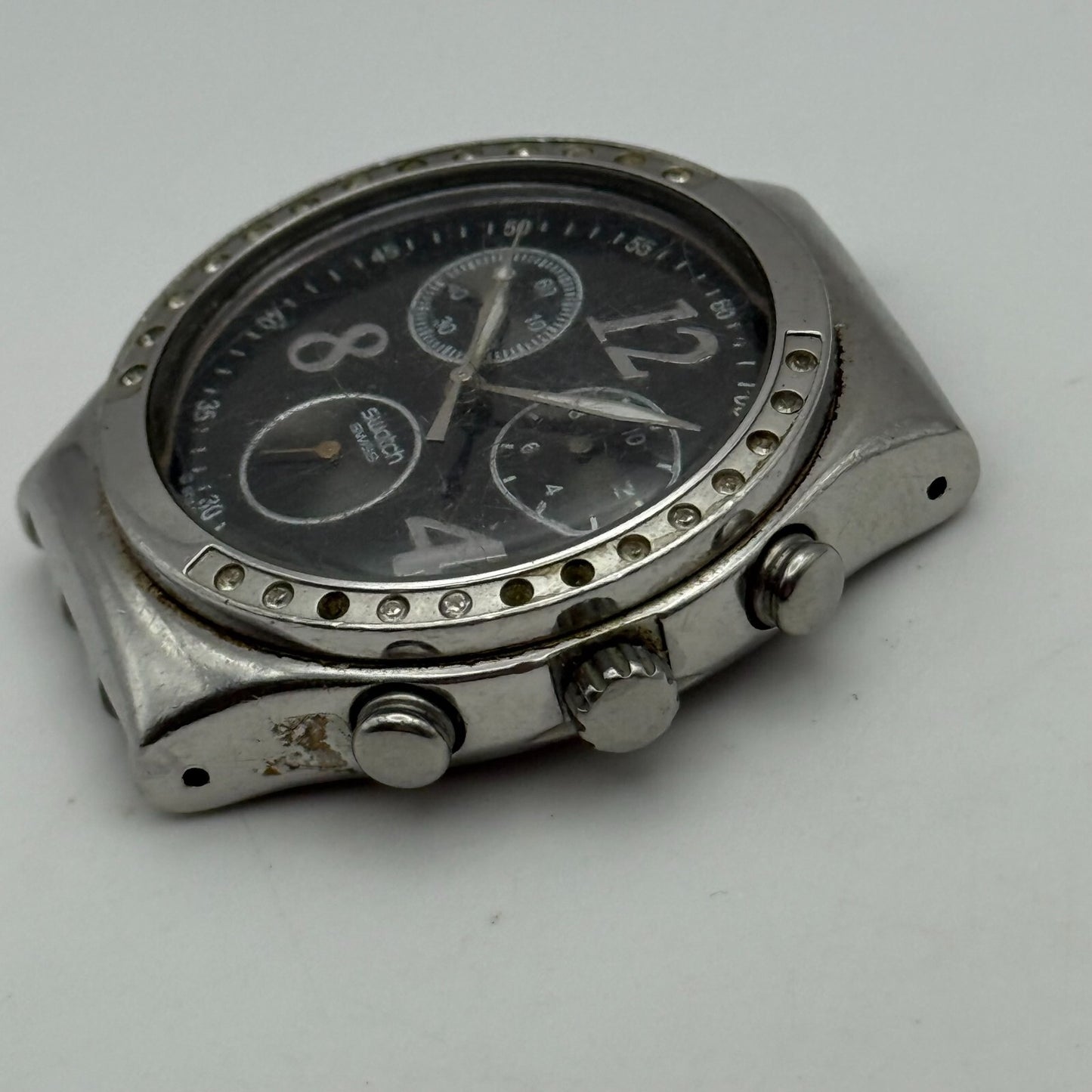 39mm Vintage 2006 Swatch Dreamnight Swiss YCS485GC Chronograph Watch UNTESTED