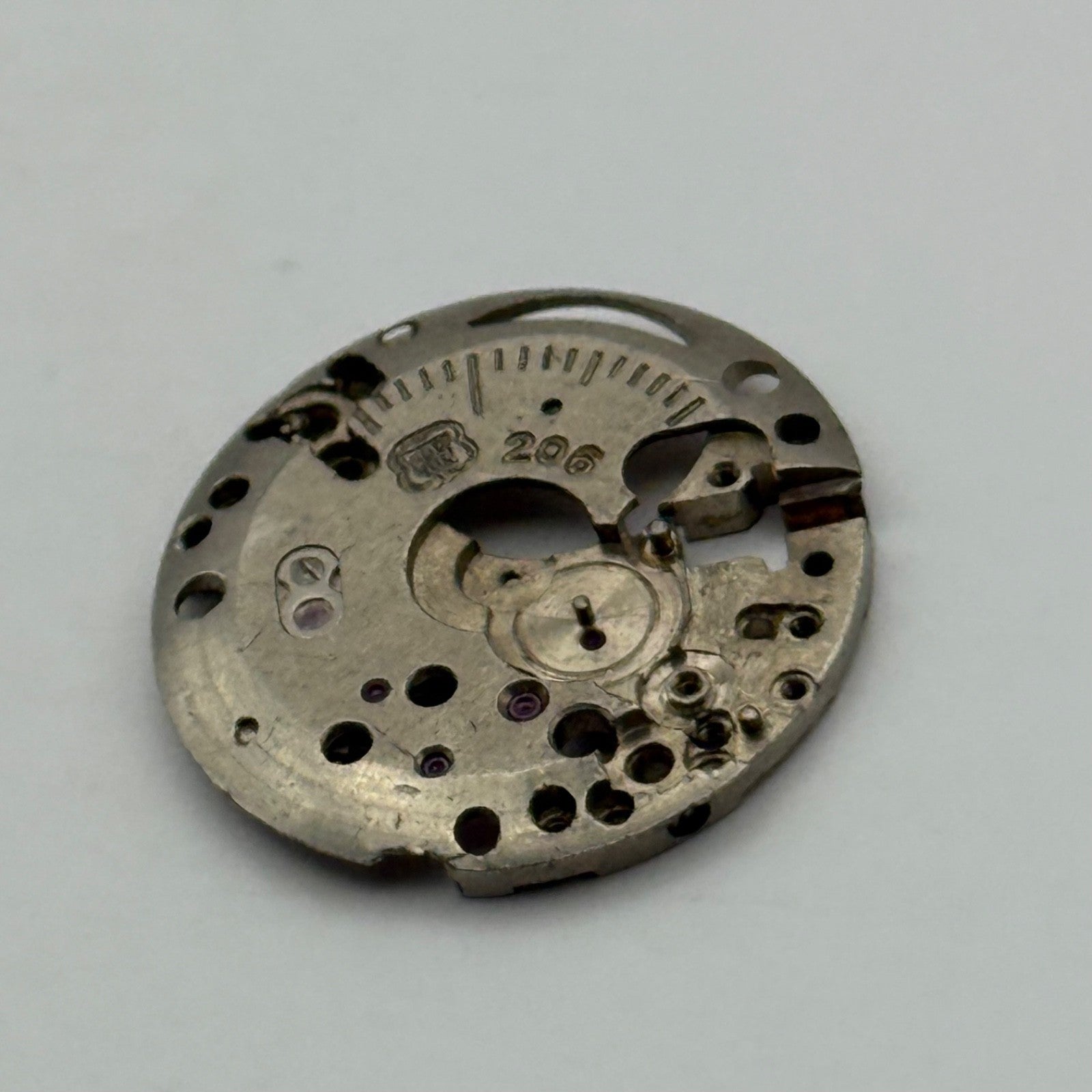 FHF 206 Watch Movement Main Plate Manual Wind Vintage Swiss Parts Repair 19.7mm