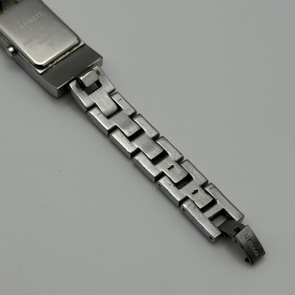 Working Hamnett Ladies Silver Tone Black Dial 19mm Quartz Watch New Battery