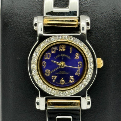 Louis Valentin Swiss Design Ladies Quartz Watch Two Tone Bracelet Working 23mm