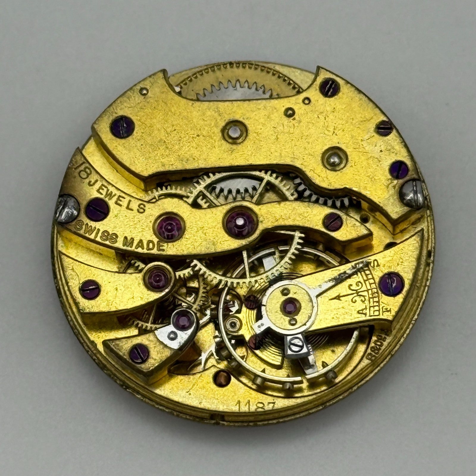 25.3mm Vintage Longines 11.87 Good Balance Manual Wind Watch Movement PARTS