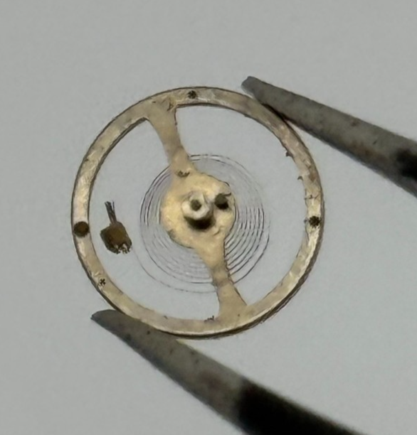 Oris 410 Balance Wheel Complete And Spring  5¼’’’ 330 M Watch Movement Parts NOS