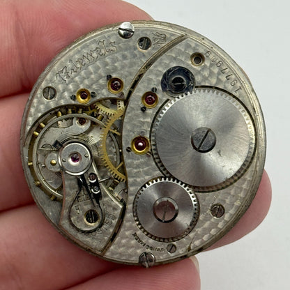 43.1mm Unidentified High Grade Open Face 17 Jewels Pocket Watch Movement PARTS