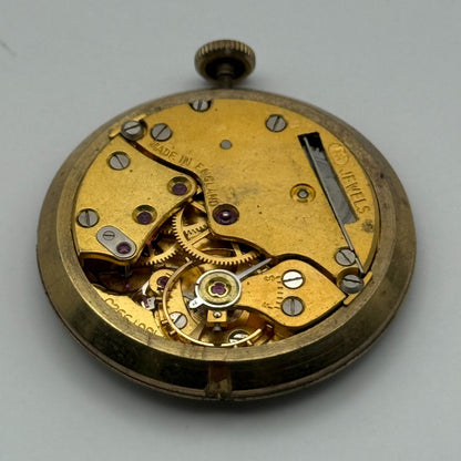Smiths De Luxe 18 Jewels Watch Movement Manual Wind Vintage Parts Repair 32.3mm