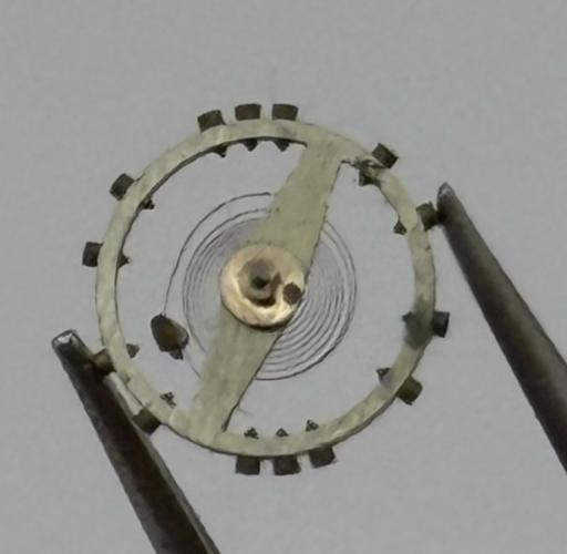 ETA 761 1201 Balance Wheel Complete And Spring 145 Watch Movement Parts NOS