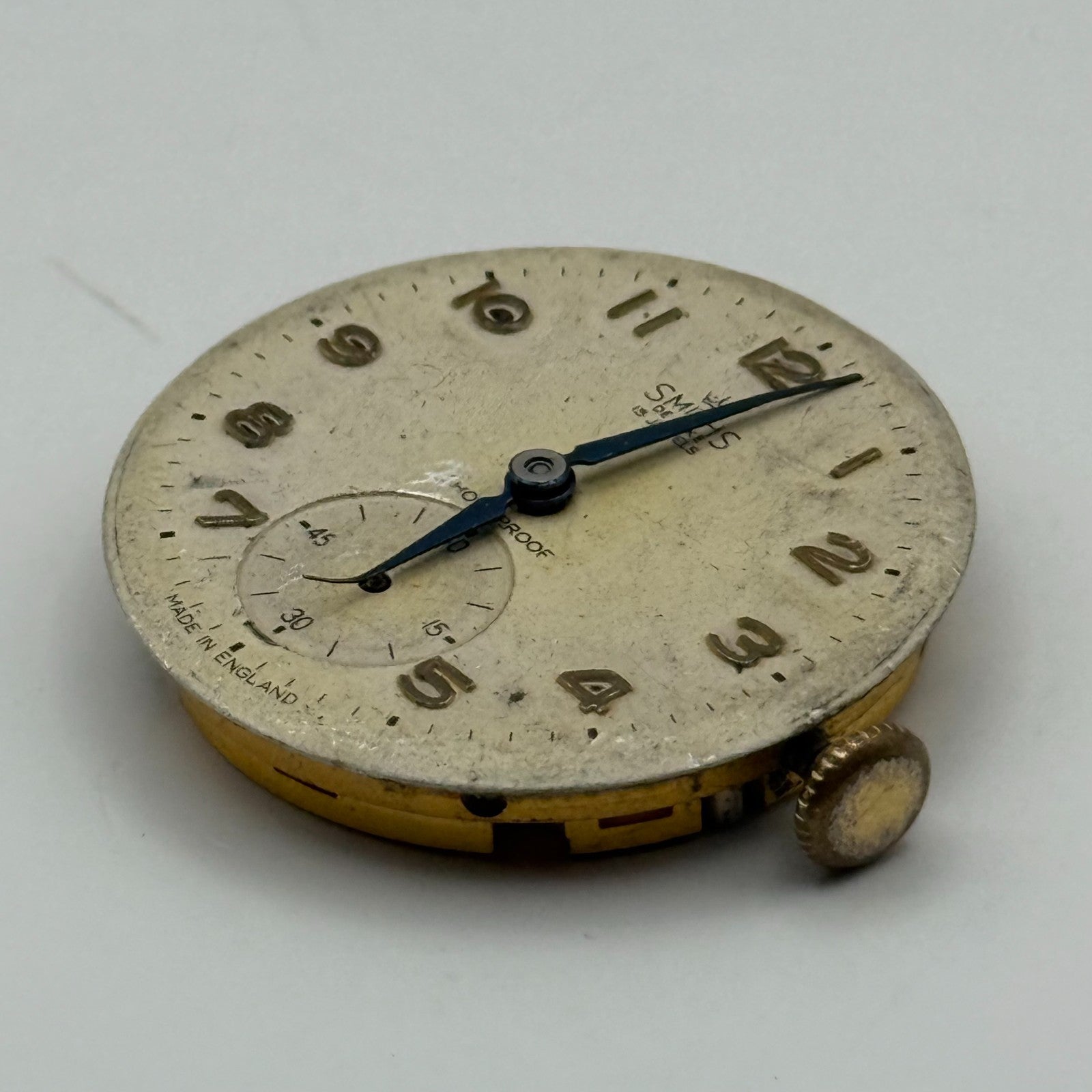 Smiths De Luxe 15 Jewels Shockproof Watch Movement Manual Wind Parts 26.8mm