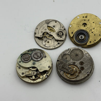 Bundle Mixed Antique / Vintage Pocket Watch Movements Joblot PARTS REPAIR SPARES