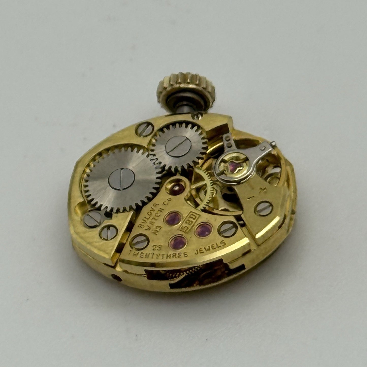 13.1mm Vintage Ladies Bulova 5BD Manual Wind Swiss Watch Movement PARTS REPAIR