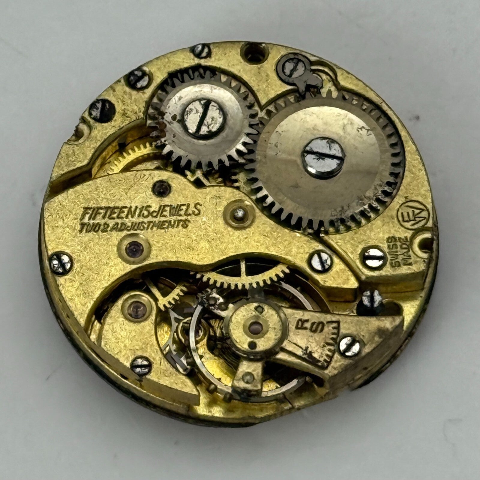 23.2mm Vintage AS 341 A Schild Partial Manual Wind Watch Movement PARTS REPAIR