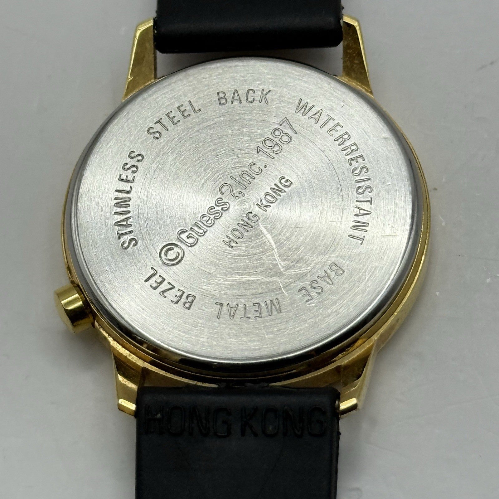 30mm Working Ladies Guess In God We Trust Hong Kong Gold Plated Quartz Watch