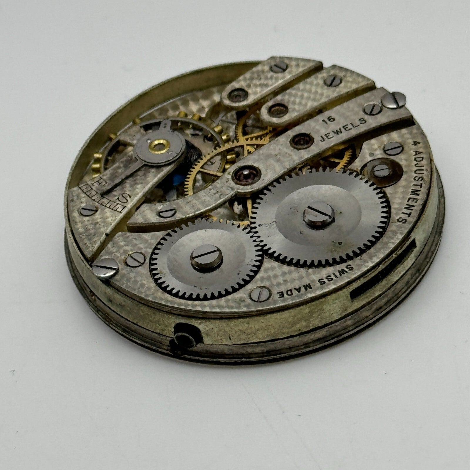 43mm Cyma Ref 919 Tavannes Open Face Balance Ok Pocket Watch Movement PARTS