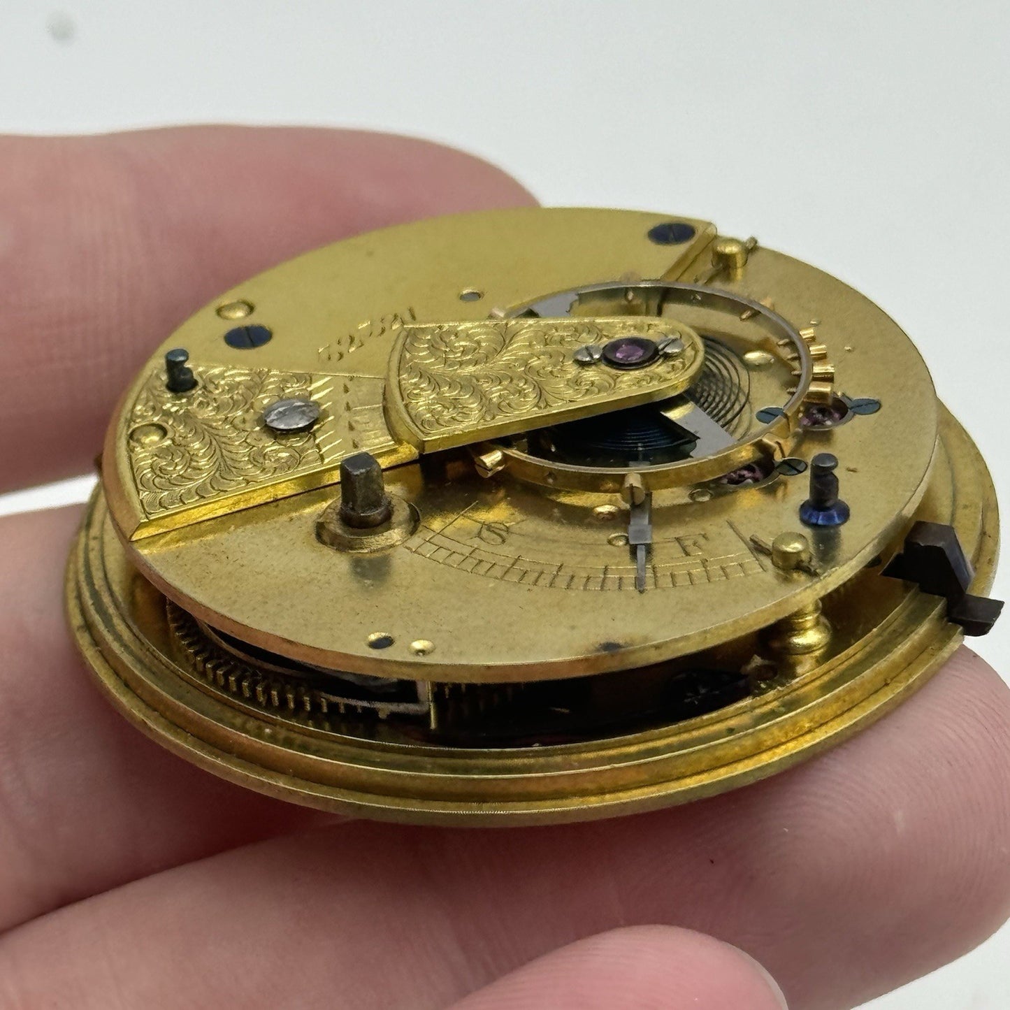 39mm Running Antique High Quality English Fusee Pocket Watch Movement -  RESTORE