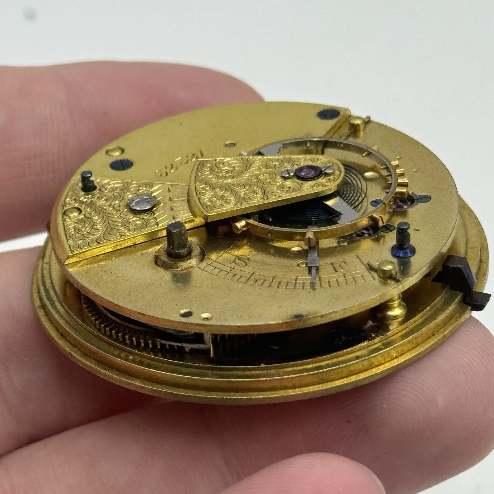 39mm Running Antique High Quality English Fusee Pocket Watch Movement -  RESTORE