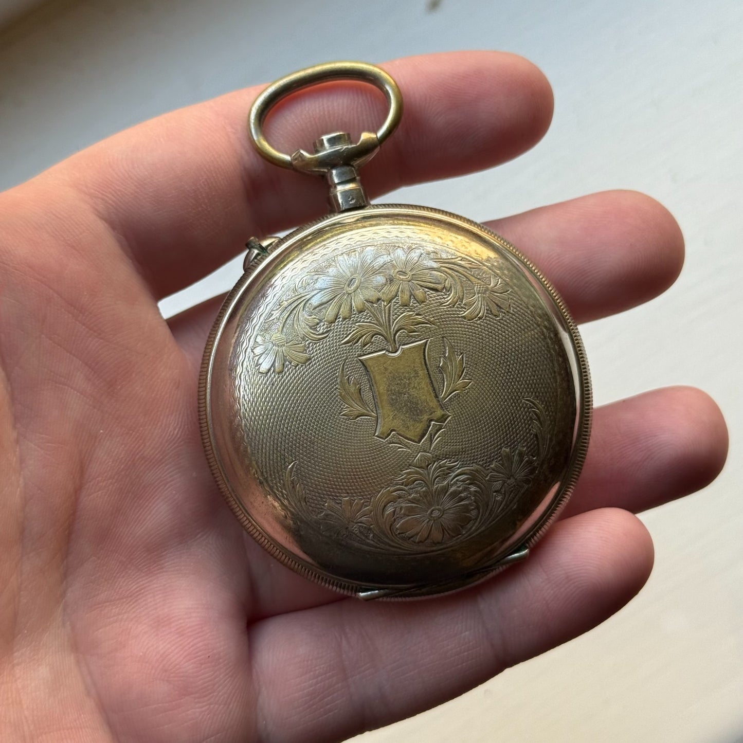 Oris Ottoman Pocket Watch Antique Pin Set Full Hunter To Repair Rare 54mm