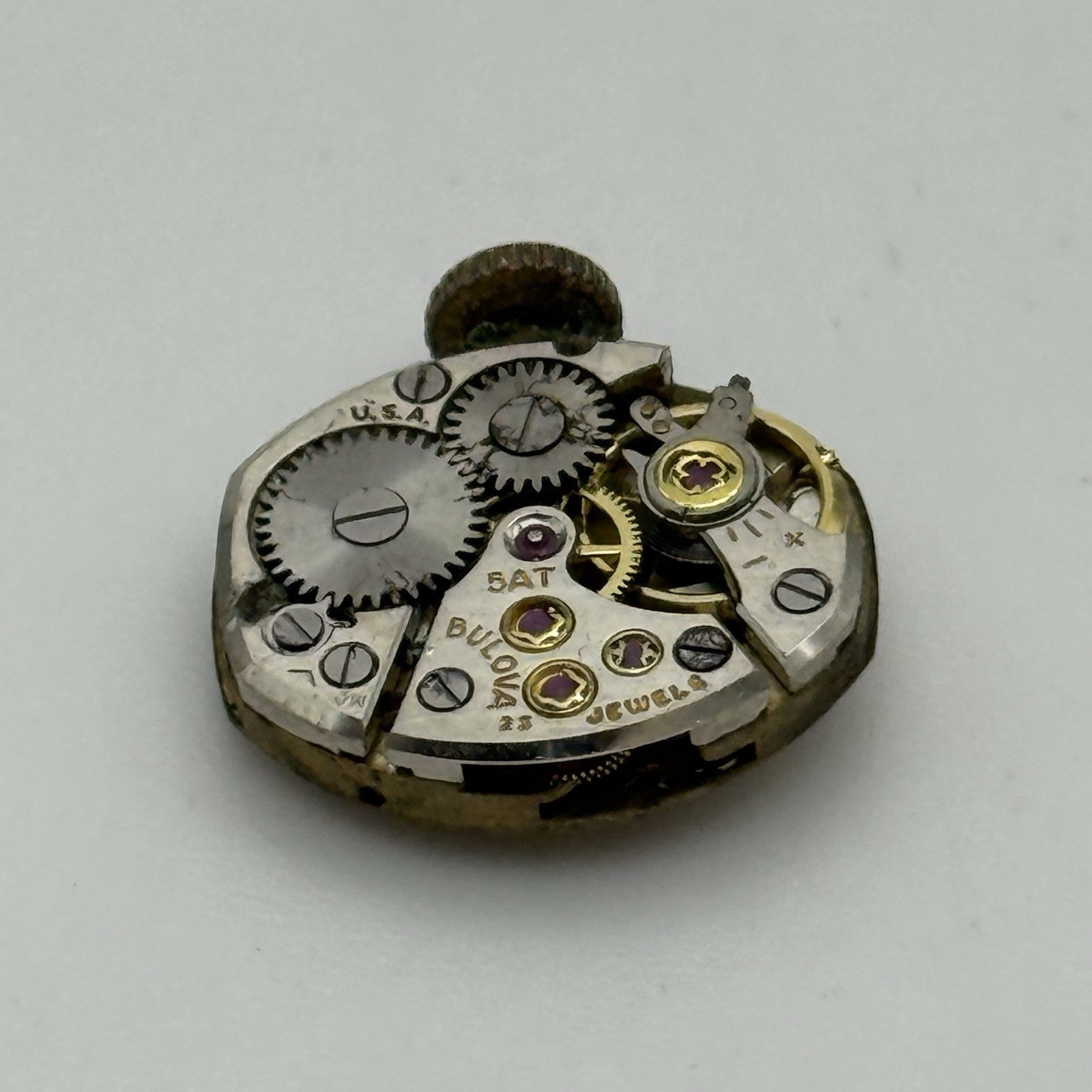 Bulova 5AT Ladies Manual Wind Watch Movement Vintage Swiss PARTS REPAIR 13mm