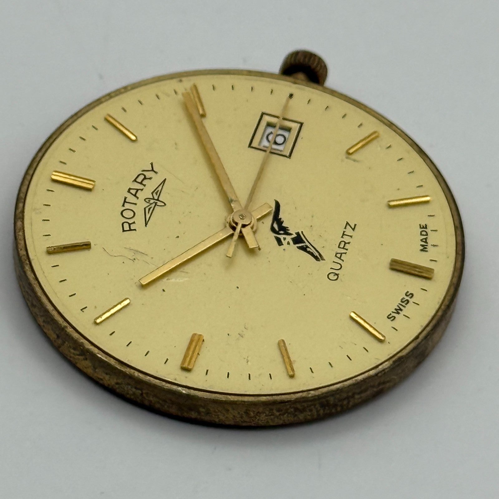 ETA 955.414 Quartz Watch Movement Rotary Date Vintage Swiss Parts Repair 30.9mm