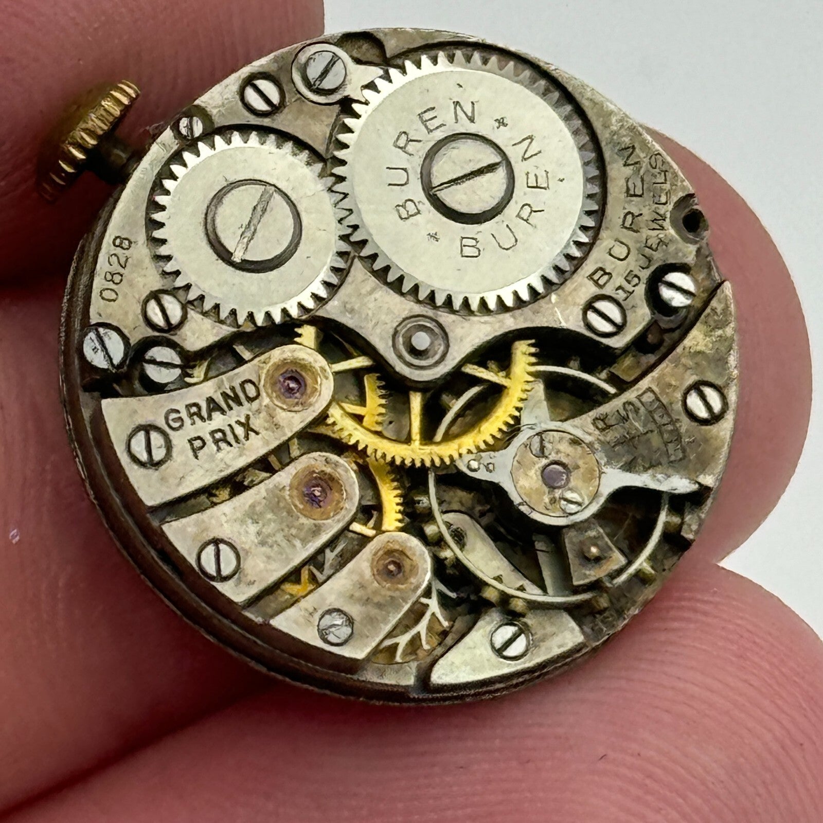 22mm Buren Grand Prix 0828 Trench Watch Movement Manual Wind Swiss PARTS SPARES
