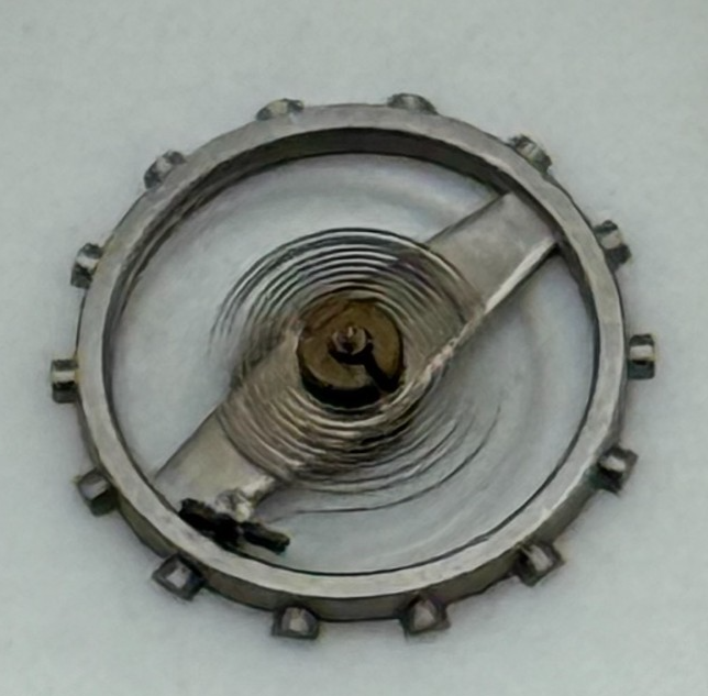 Brac 2061 Balance Wheel Complete And Spring  7¾’’’ 497 Watch Movement Parts NOS