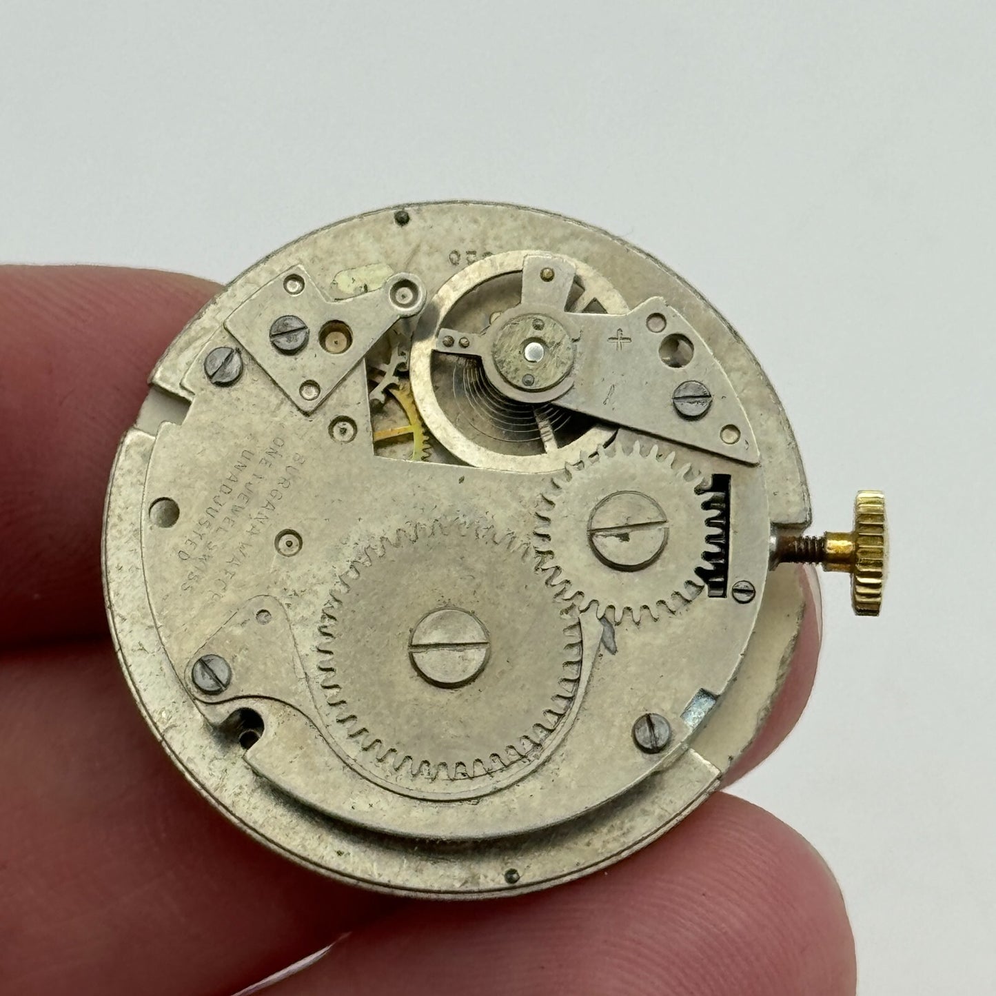 31.1mm Men's Burgana Binatone D 320 Manual Wind Swiss Watch Movement PARTS SPARE