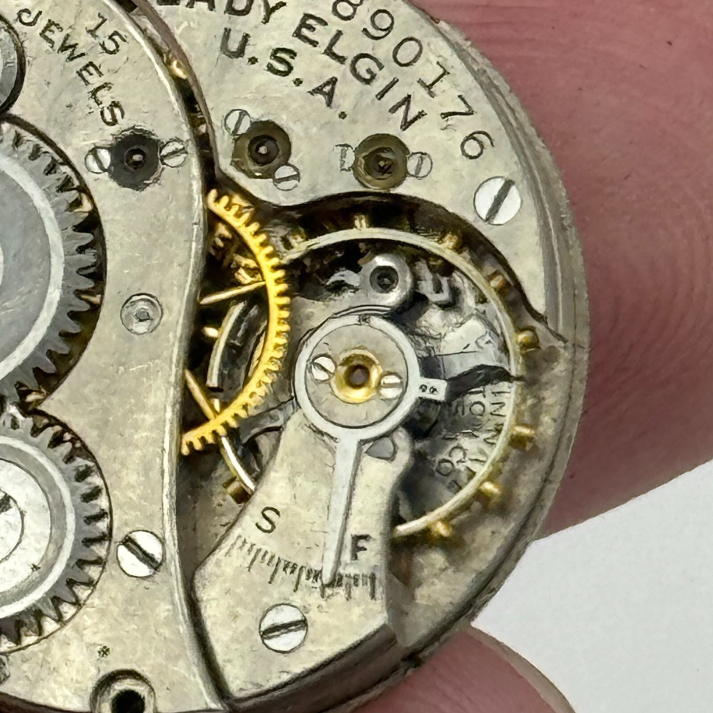 10/0s Antique Lady Elgin Grade 444 Model 4 American Watch Movement PARTS SPARE