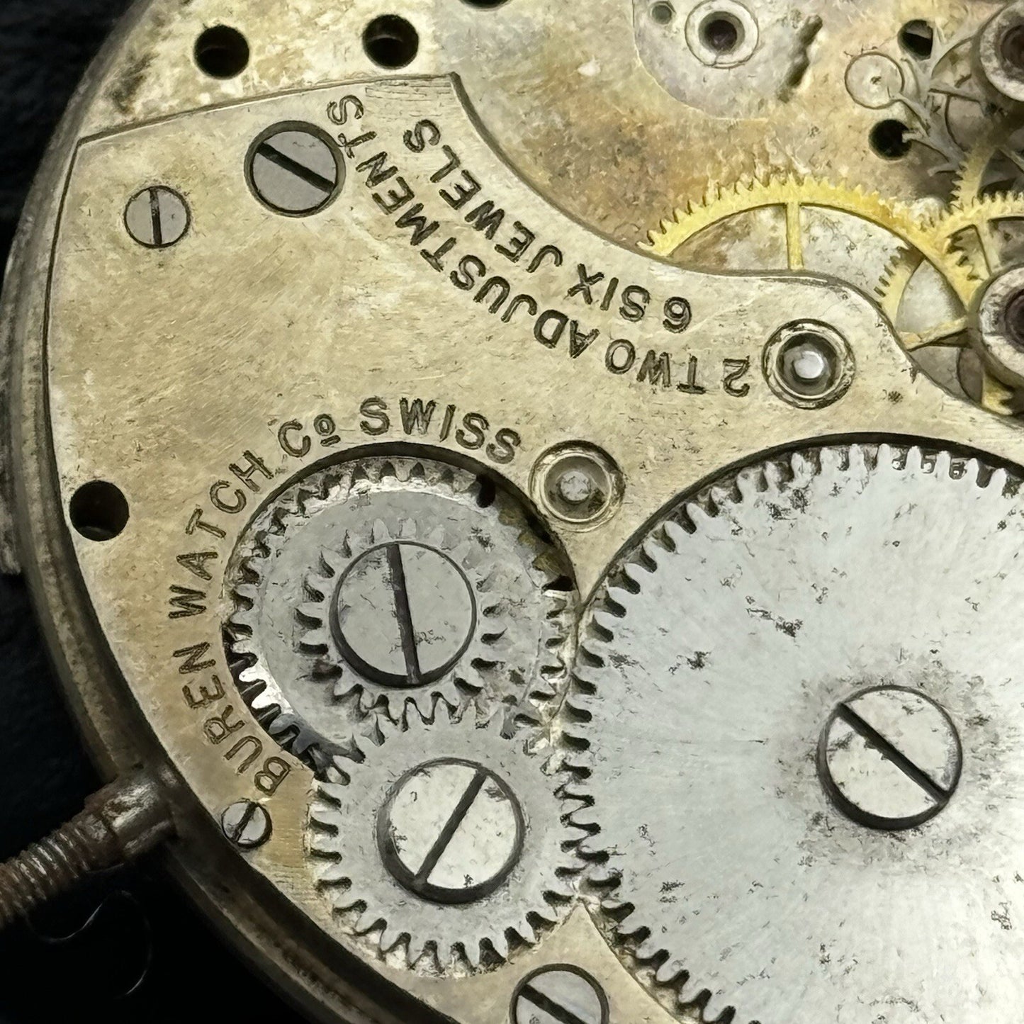 42.7mm Manual Wind Buren Watch Co Higher Grade Pocket Watch Movement FOR PARTS