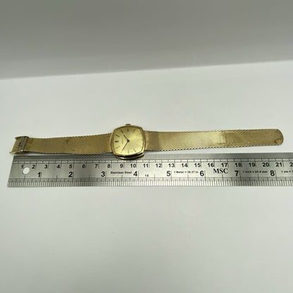 27mm Ladies Manual Wind RUNS BUT STOPS Regency Milanese Gold Tone Watch