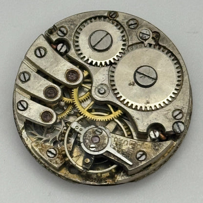 23.7mm Unidentified Porcelain Bullseye Dial Trench Watch Movement Manual Wind