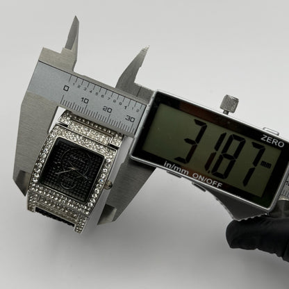 Ralph Klein CNL Ladies Quartz Watch Black Dial Crystal Bezel Working 29mm