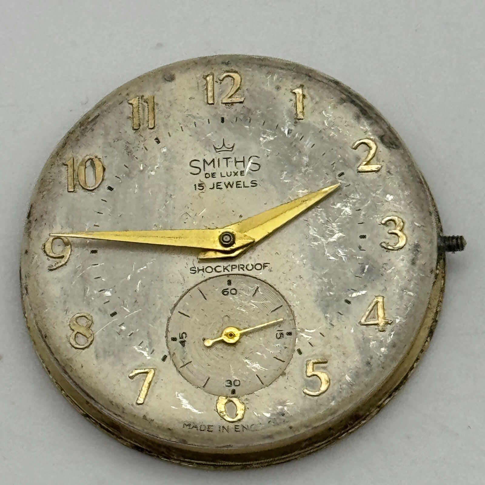 30.5mm Mens Smiths De Luxe Cal 6111 Shockproof Manual Wind Watch Movement PARTS